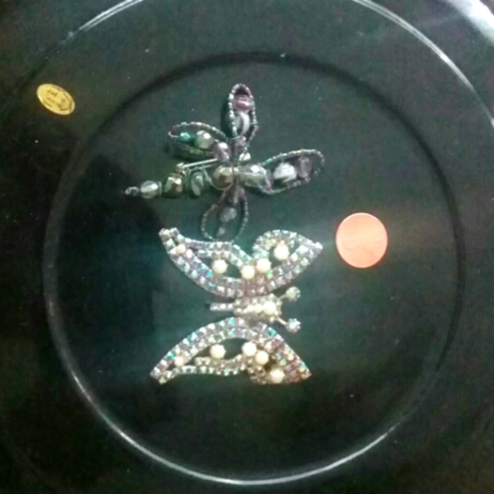 1920s -30s VINTAGE ART DECO BROOCHES SET OF 2
